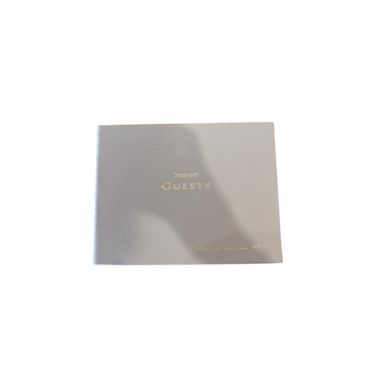 Pebble Grain Leather Guest Book - A Record of Good Company