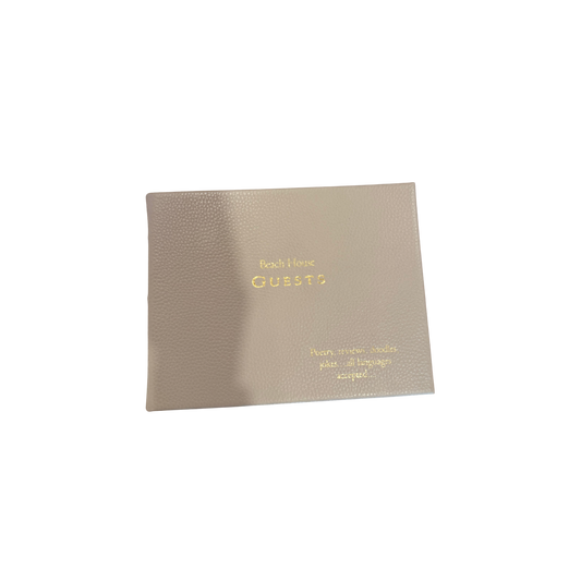 Pebble Grain Leather Guest Book - Poetry, Reviews, Doodles