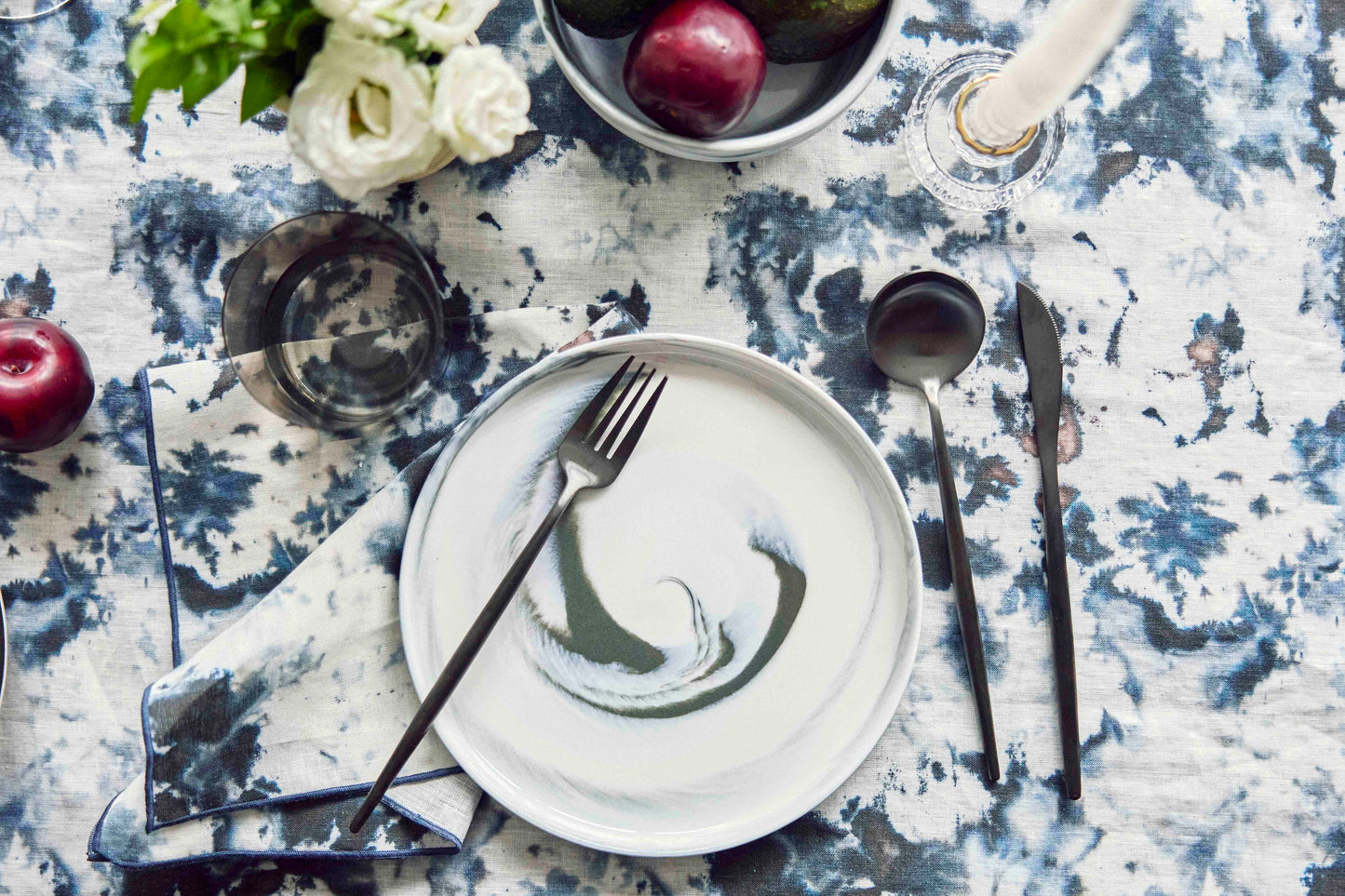 Grey Marble Tablecloth