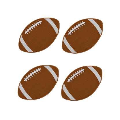 Football Linen Cocktail Napkins - Set of 4