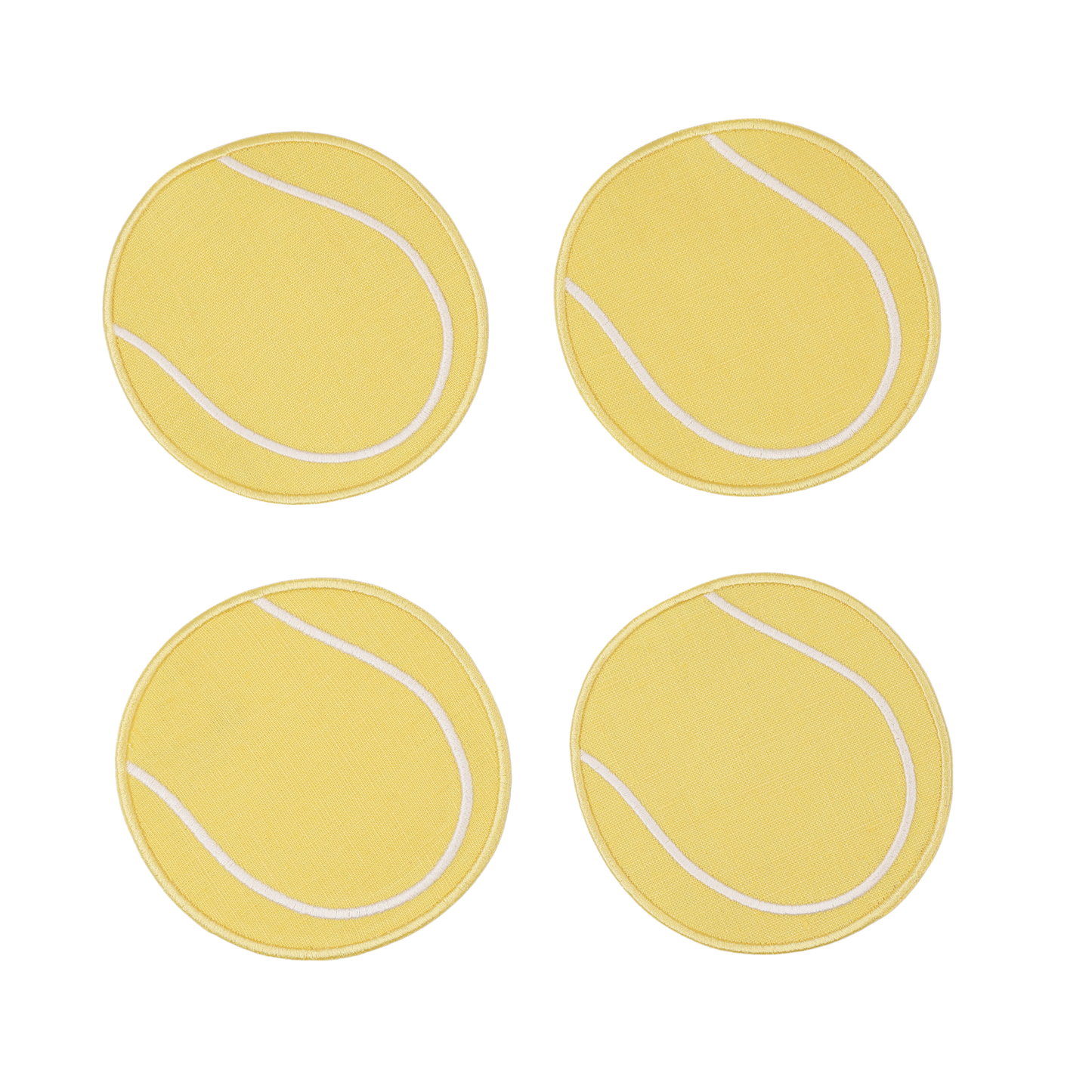Tennis Ball Cocktail Napkins - Set of 4