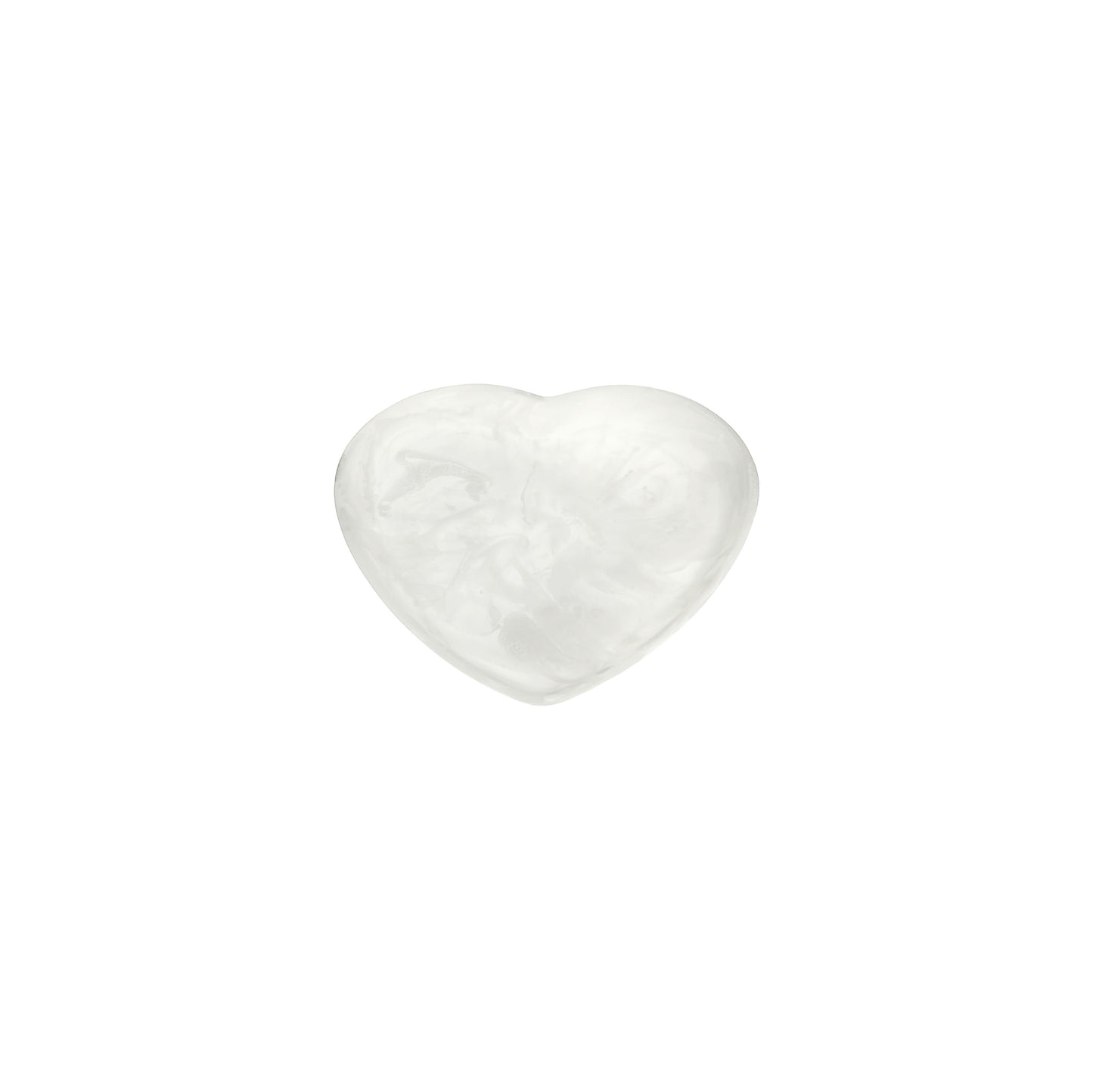 Heart Bowl Medium White Swirl