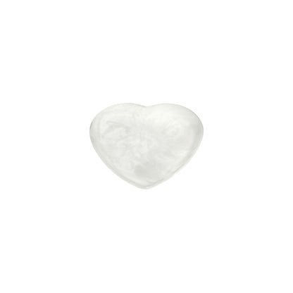 Heart Bowl Medium White Swirl