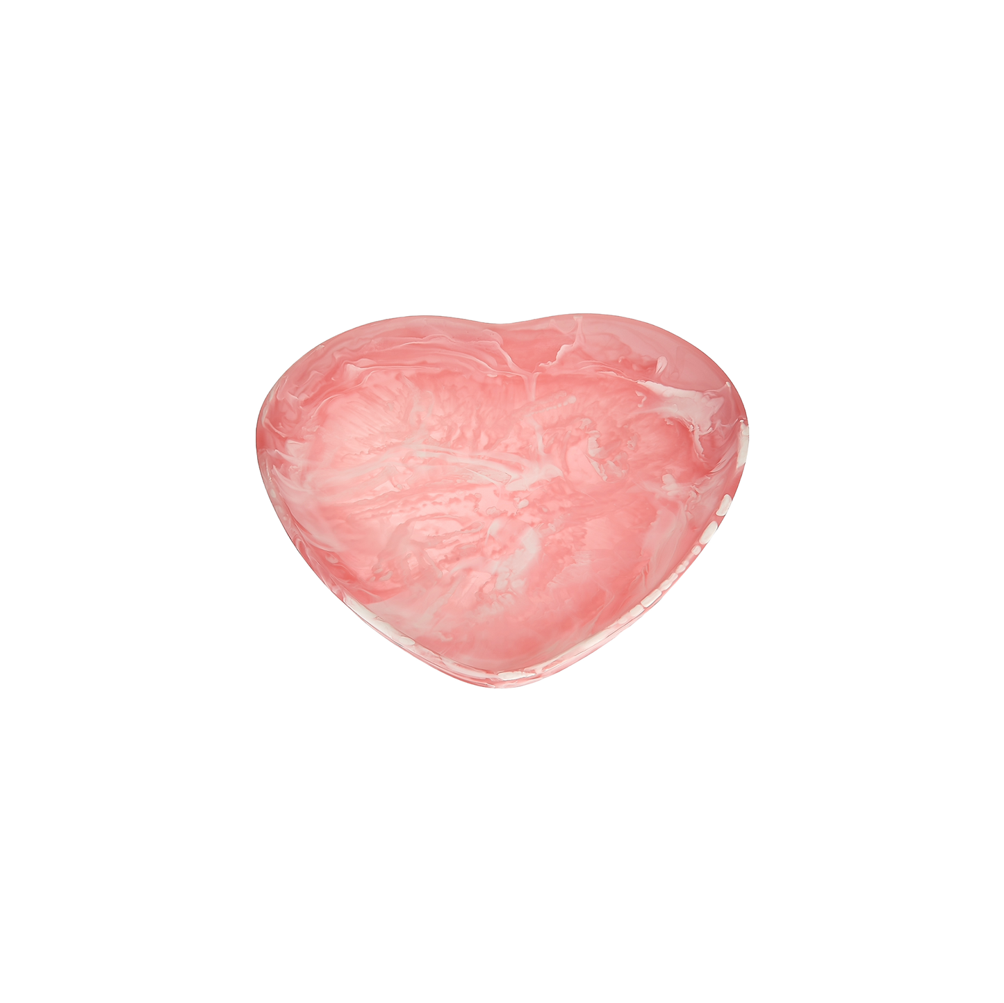 Heart Bowl Large Pink Swirl