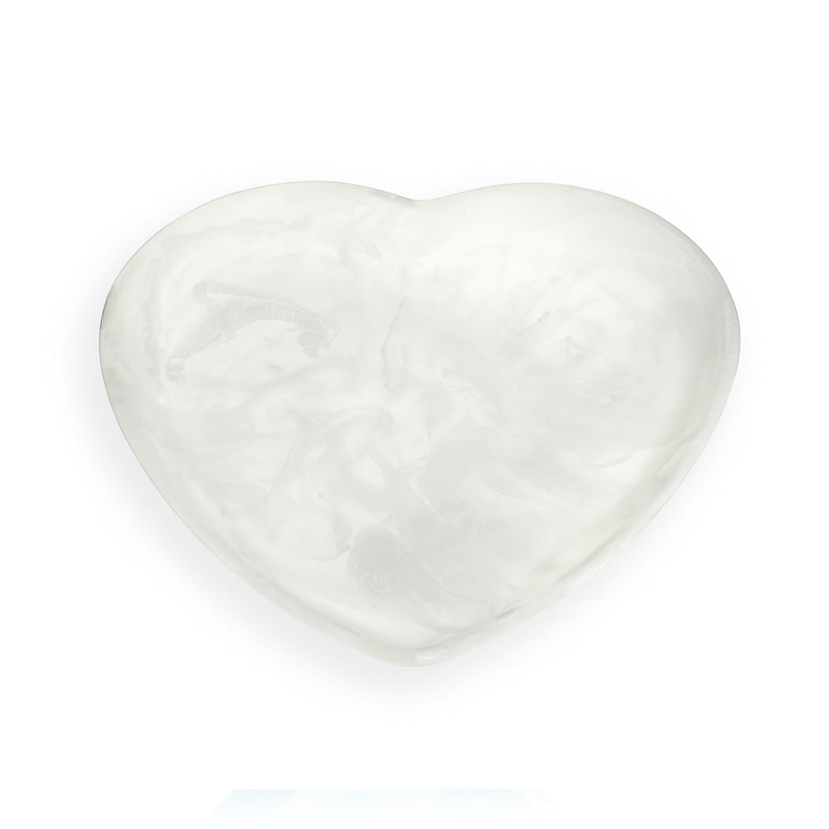 Heart Bowl Medium White Swirl