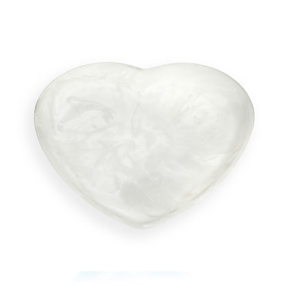 Heart Bowl Medium White Swirl