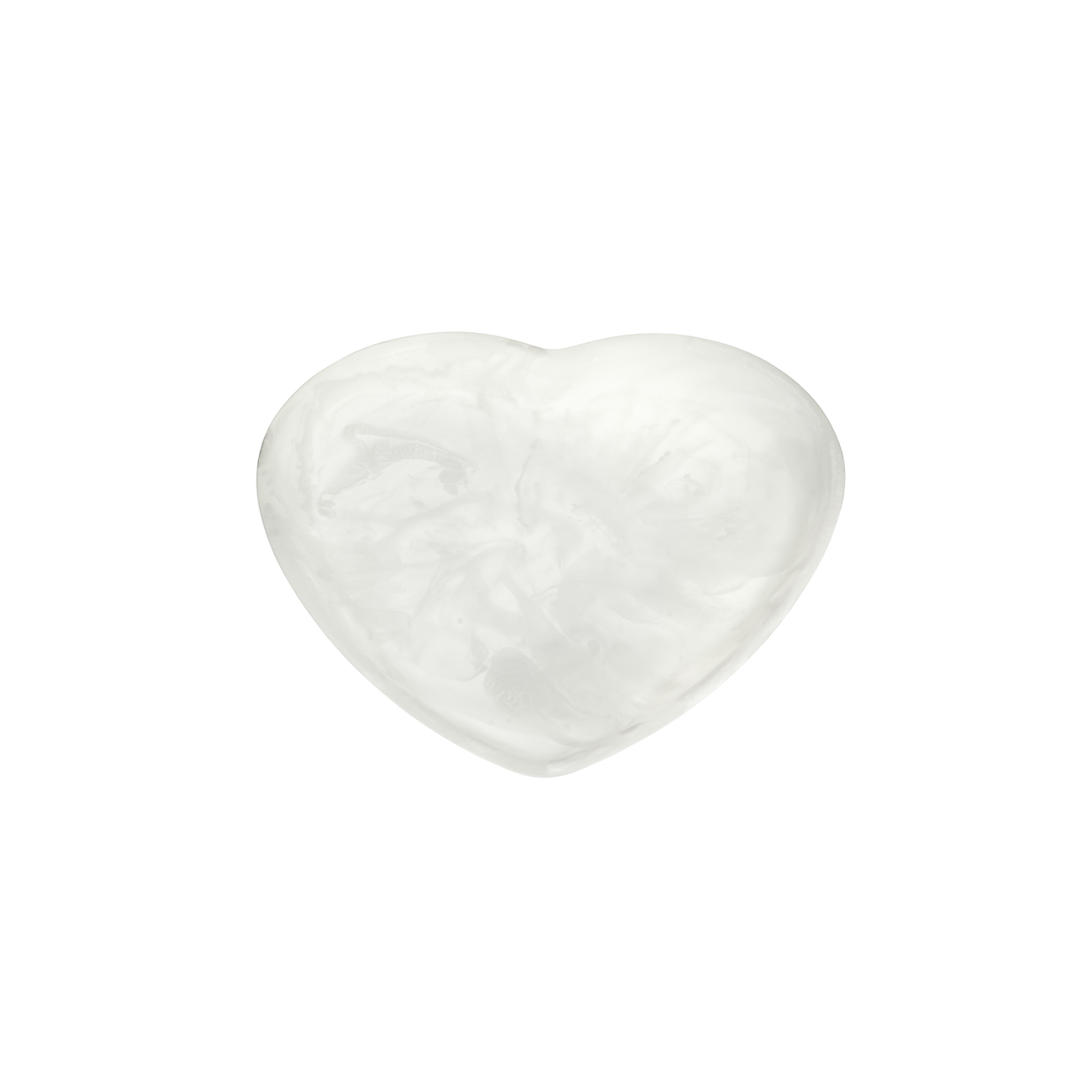 Heart Bowl Medium White Swirl