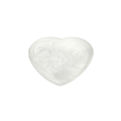 Heart Bowl Medium White Swirl