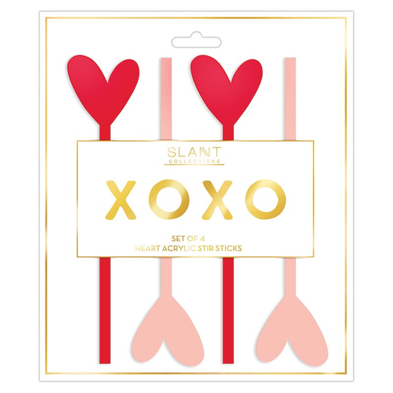 Hearts Acrylic Stir Sticks - Set of 4