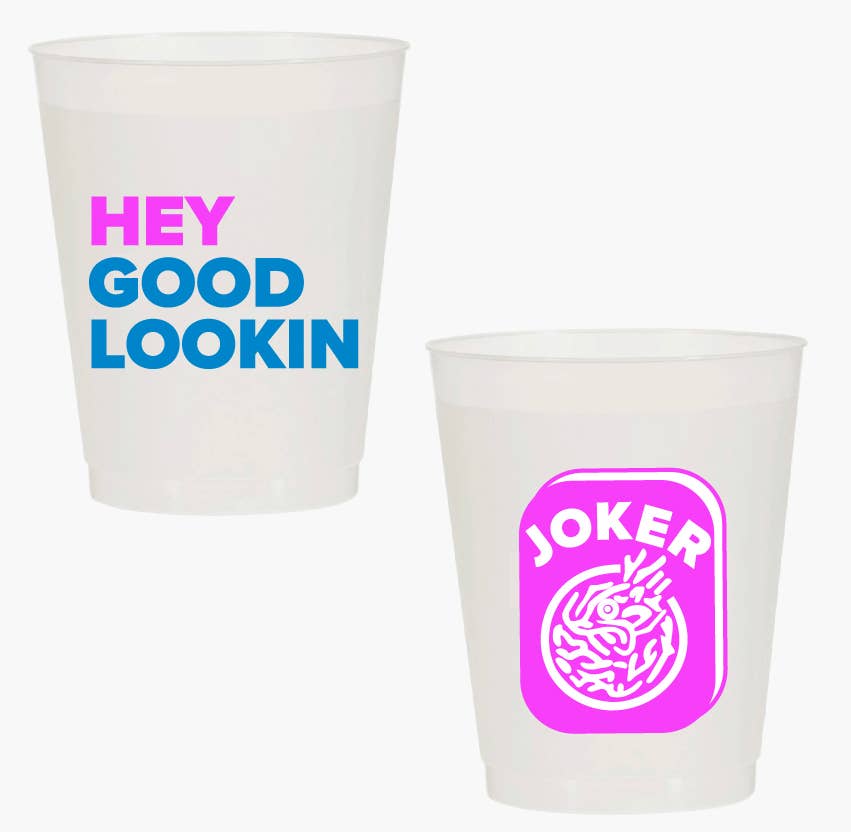 “Hey Good Lookin” Mahjong Shatterproof Cups - Set of 10