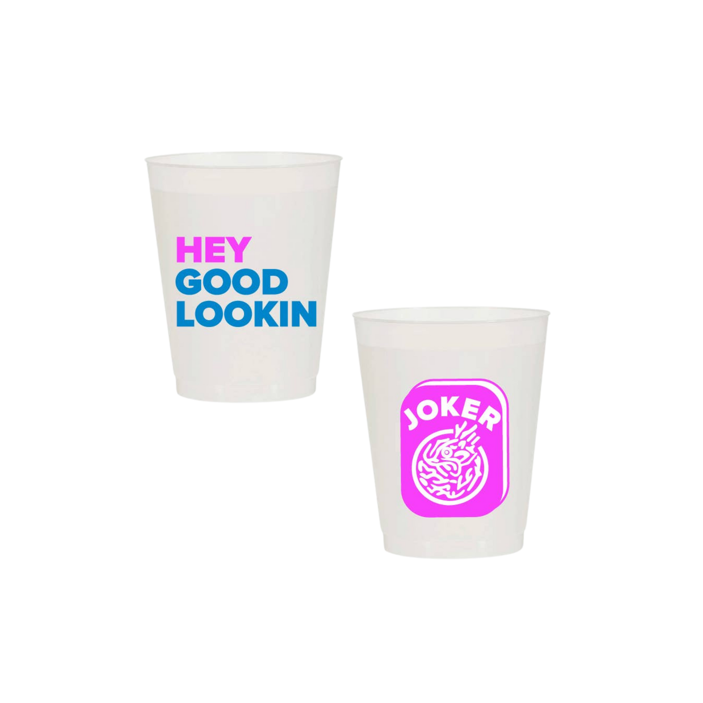 “Hey Good Lookin” Mahjong Shatterproof Cups - Set of 10