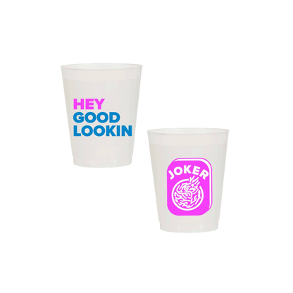 “Hey Good Lookin” Mahjong Shatterproof Cups - Set of 10