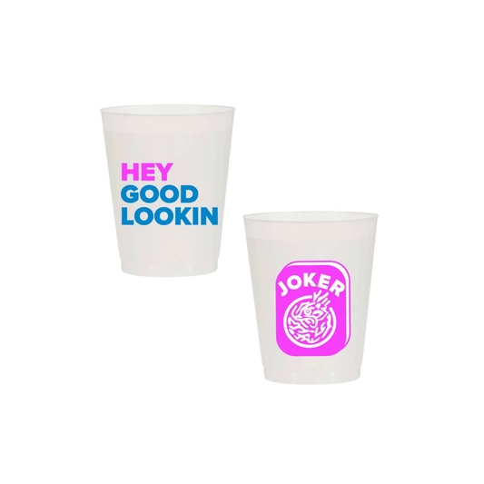 “Hey Good Lookin” Mahjong Shatterproof Cups - Set of 10