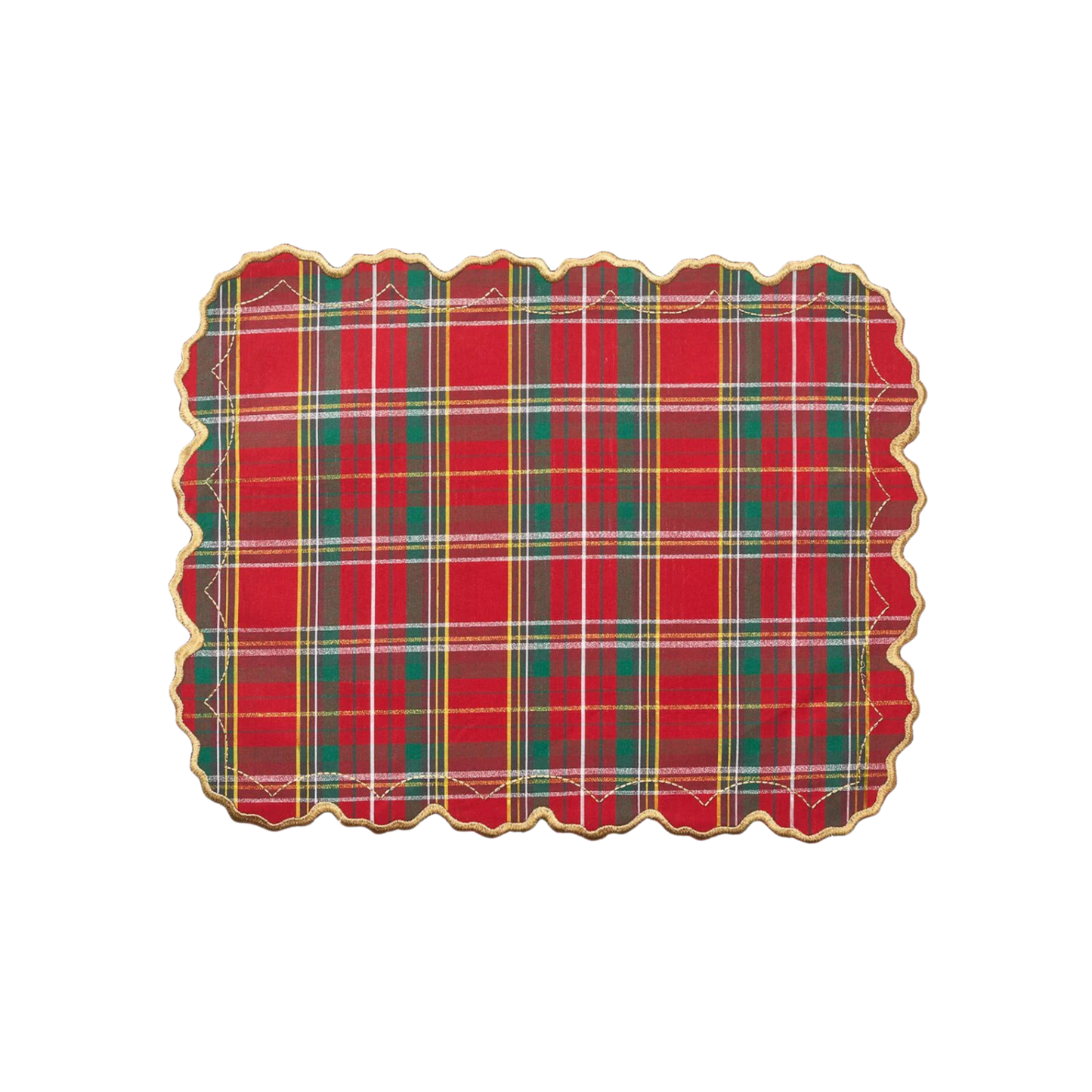 Holiday Threads Placemat in Red, Green & Gold