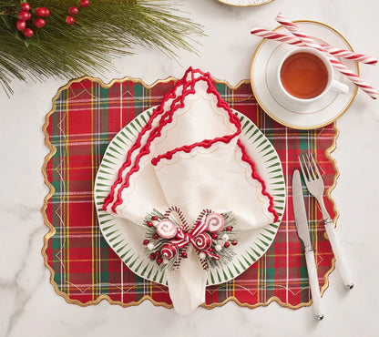 Holiday Threads Placemat in Red, Green & Gold