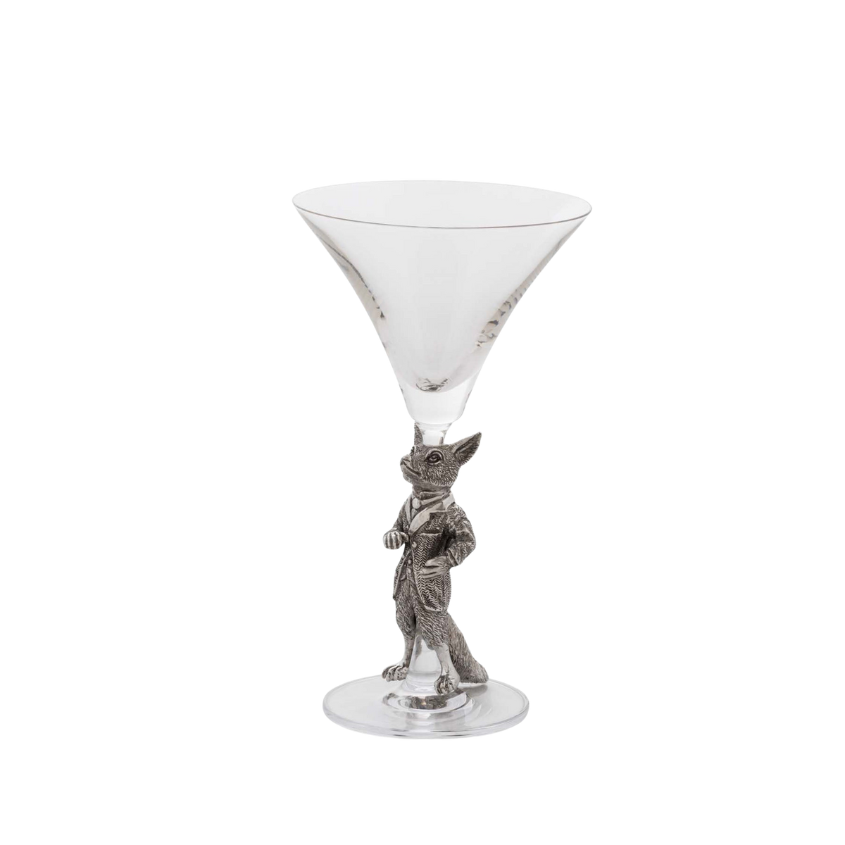 Hunting Dressed Fox Cocktail / Martini Glass - Set of 2