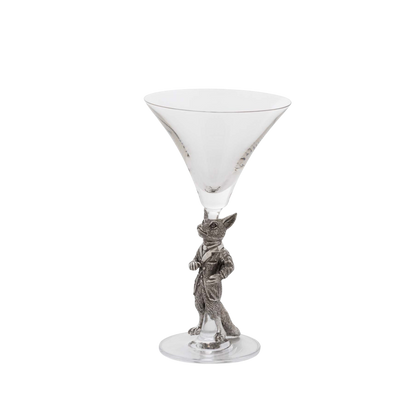 Hunting Dressed Fox Cocktail / Martini Glass - Set of 2