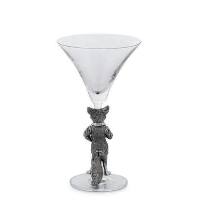 Hunting Dressed Fox Cocktail / Martini Glass - Set of 2