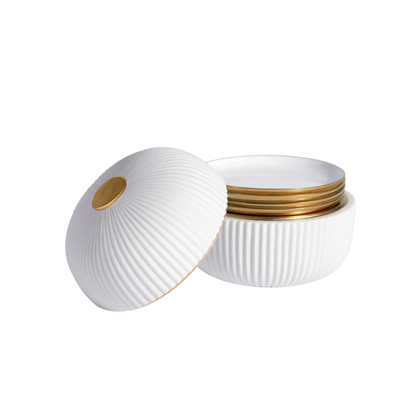 Ionic Box + Plates Set of 4