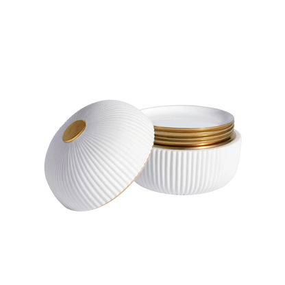 Ionic Box + Plates Set of 4