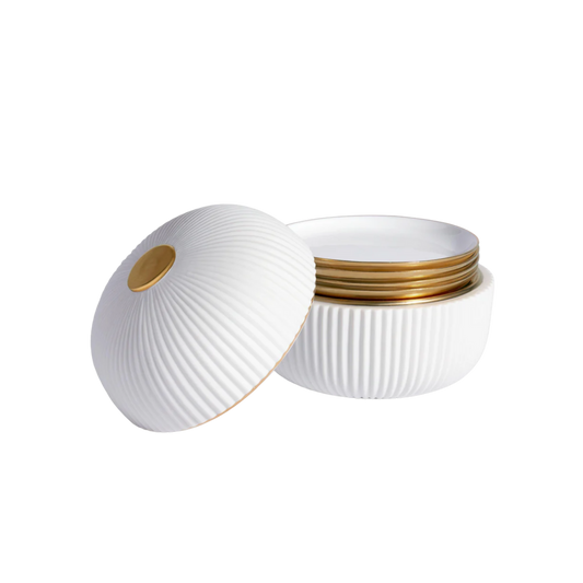 Ionic Box + Plates Set of 4