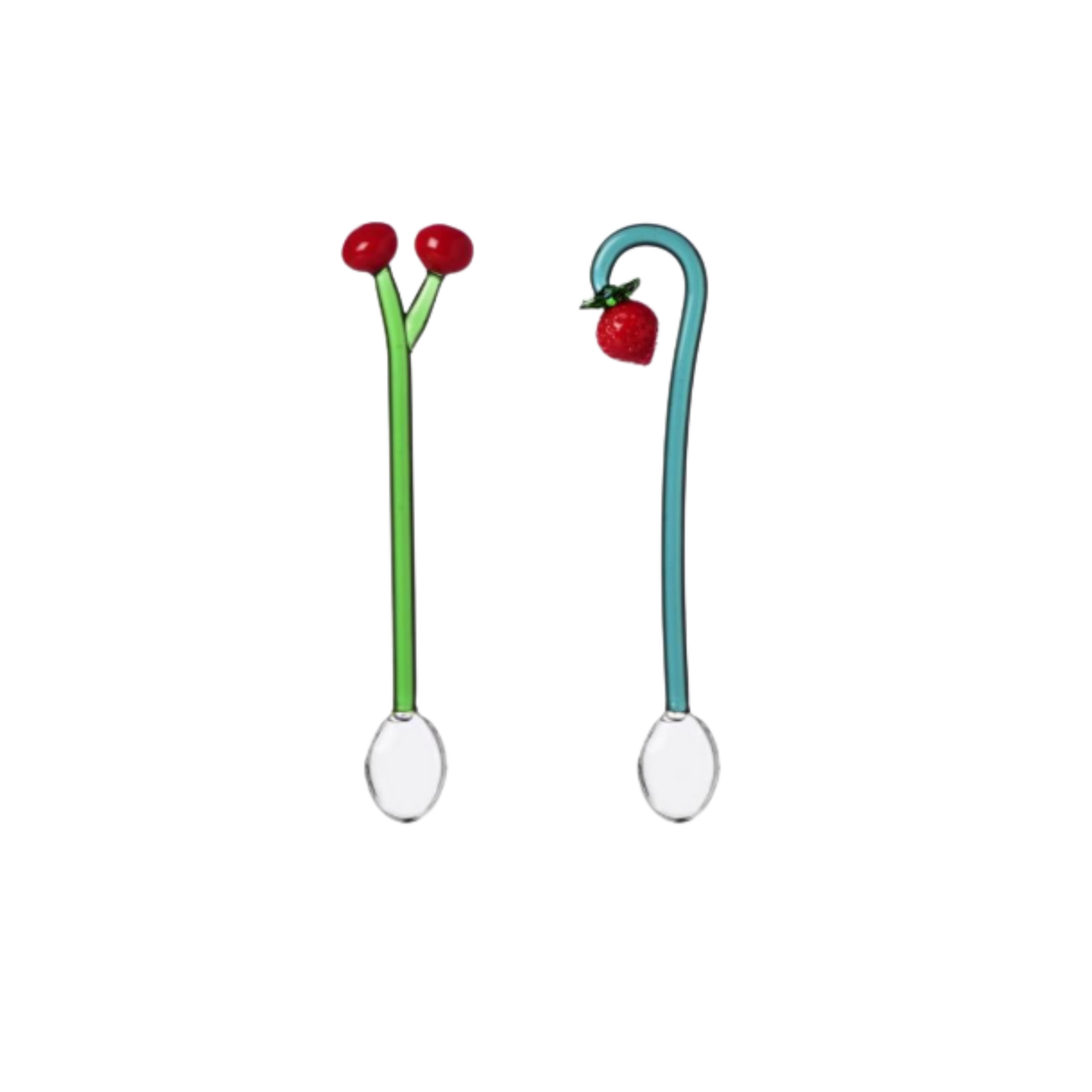 Spoons Cherries and Strawberry Set of 2