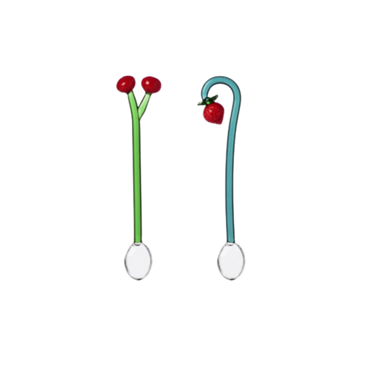 Spoons Cherries and Strawberry Set of 2