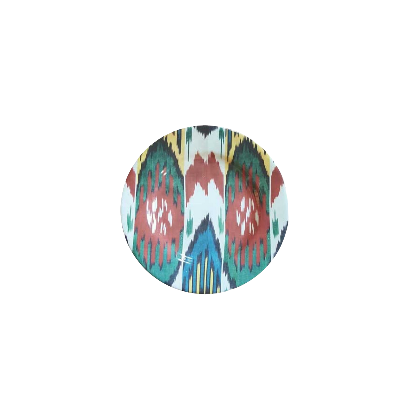 Ikat Ceramic Dinner Plate in Multi