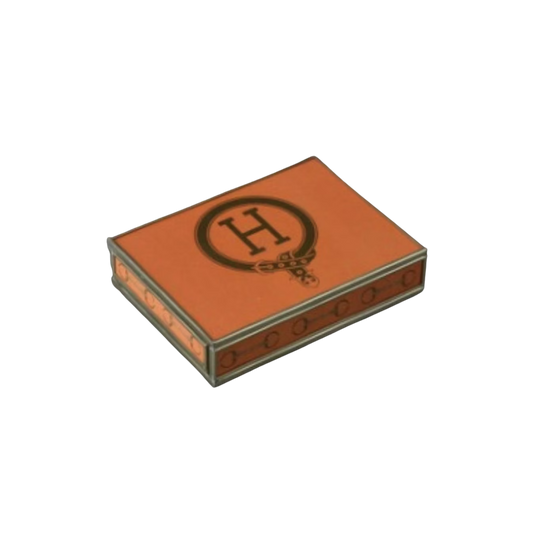 Orange H Monogram Playing Card Box