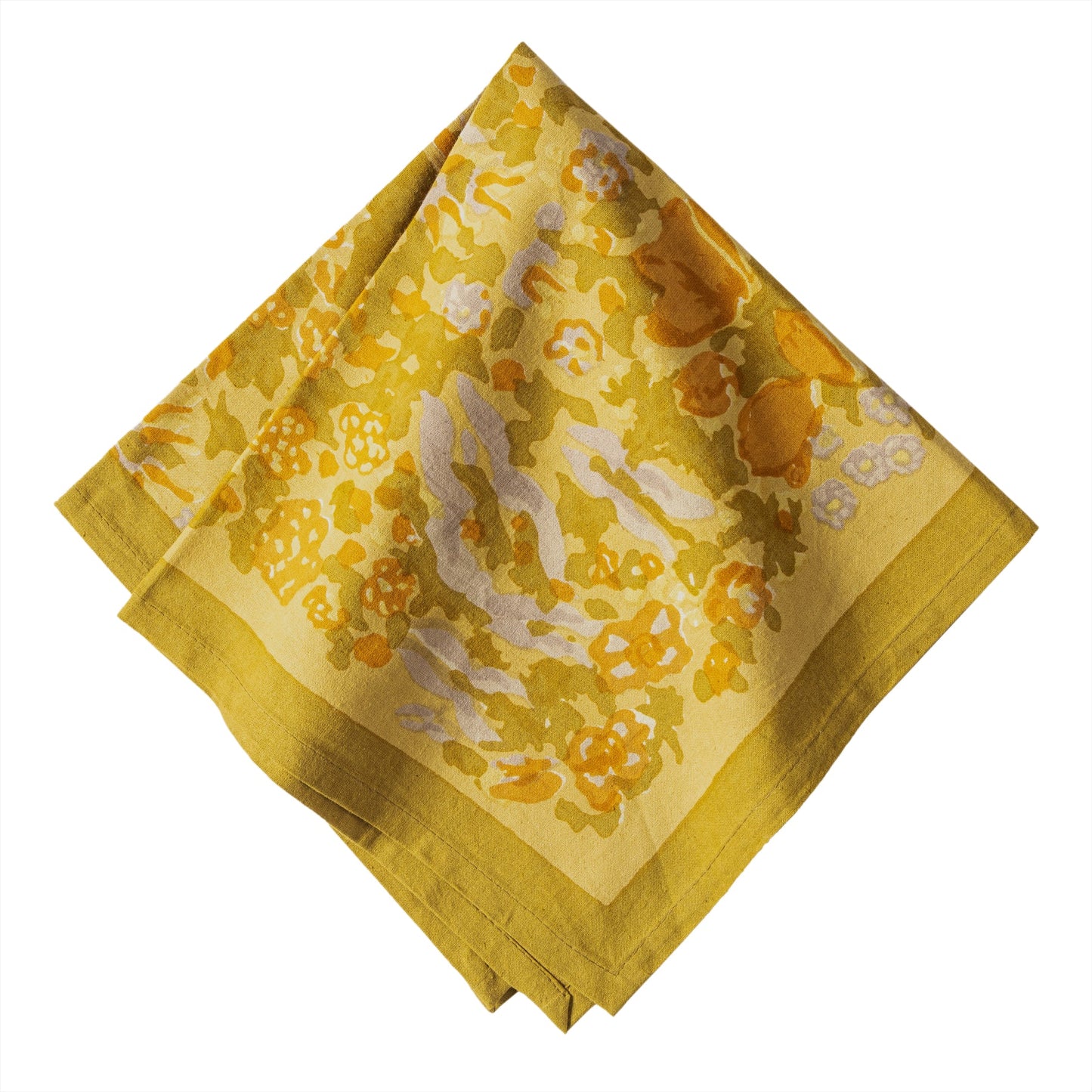 Jardin Mustard & Grey Napkins - Set of 6