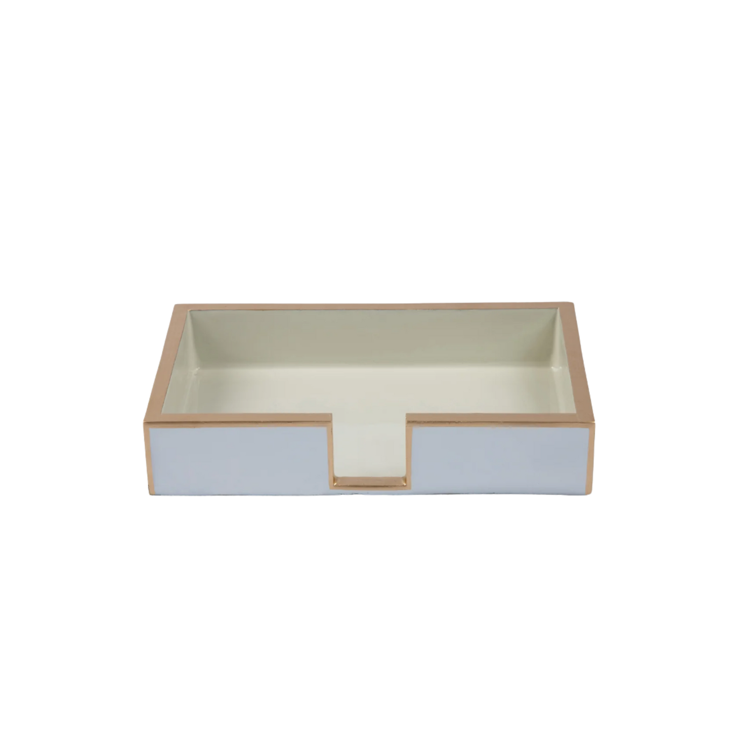 Gracie Enameled Color Block Amelia Guest Towel Tray