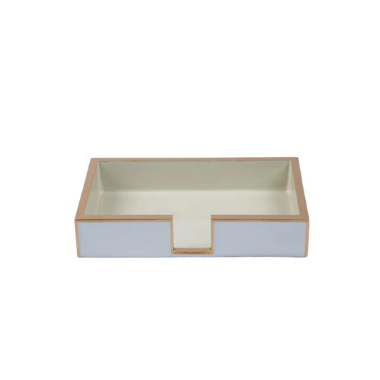 Gracie Enameled Color Block Amelia Guest Towel Tray
