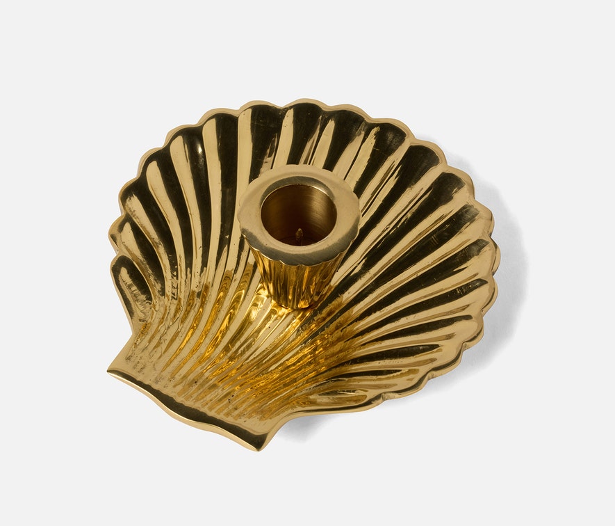 Jovie Polished Gold Candle Holder