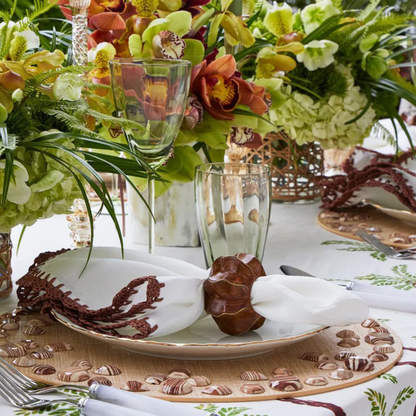 Brown & Gold Twist Napkin Rings - Set of 4