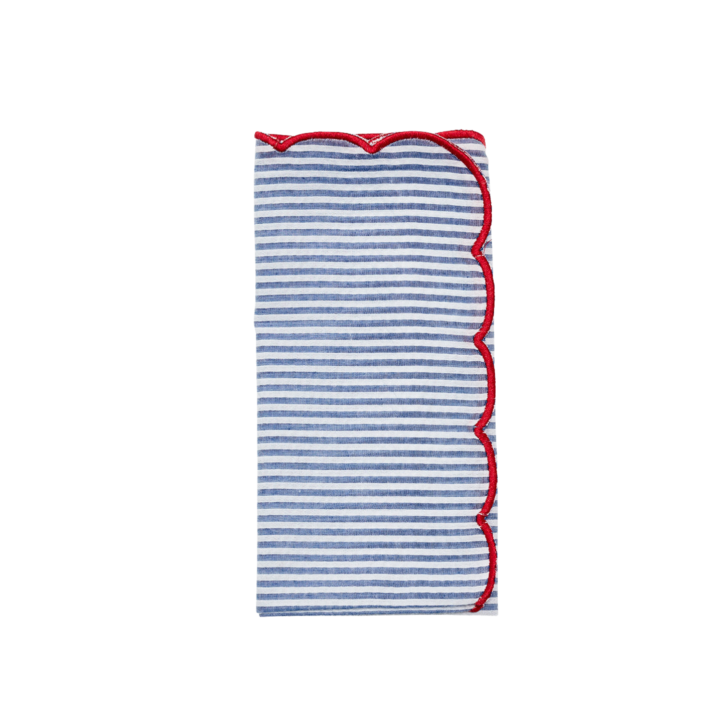 Fiesta Napkin in White, Navy & Red - Set of 4