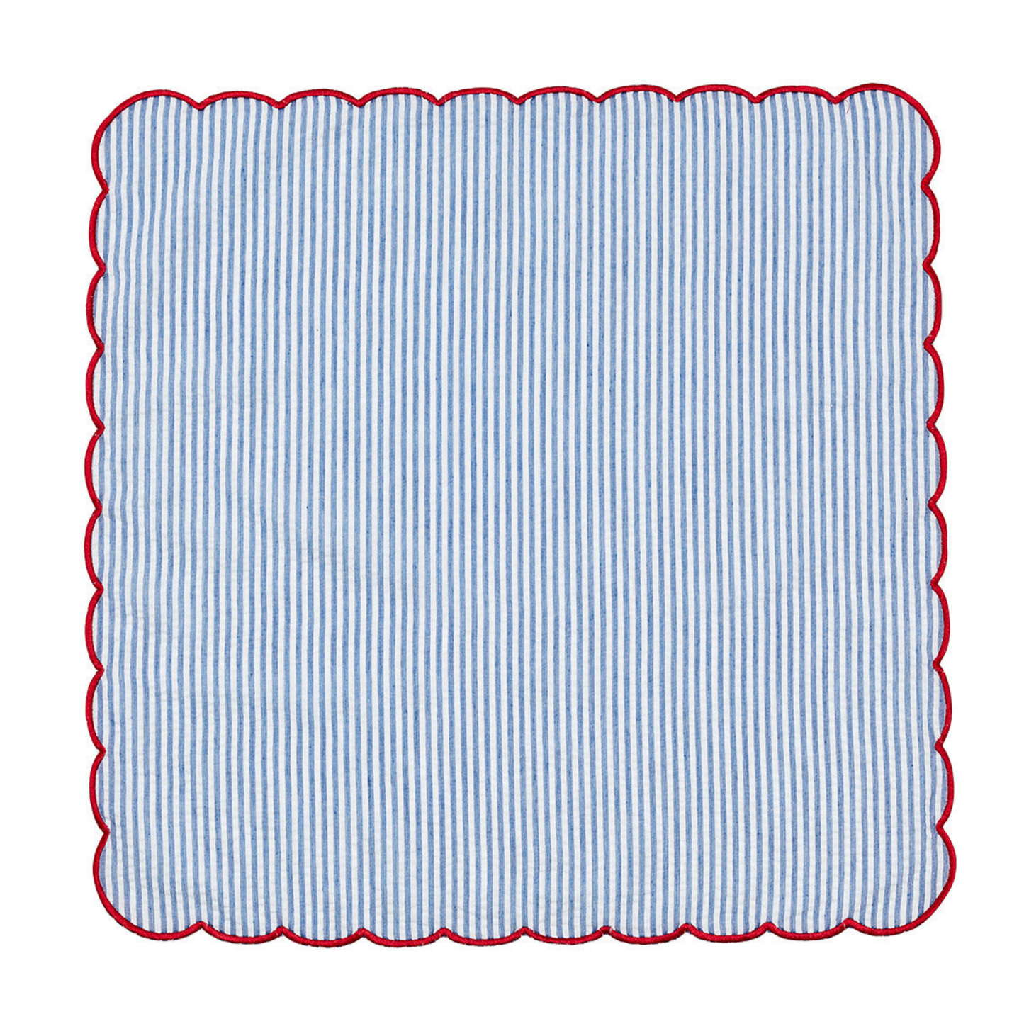 Fiesta Napkin in White, Navy & Red - Set of 4