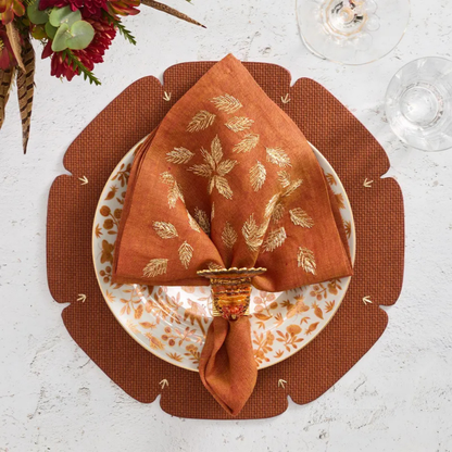Set of 4 Divot Placemats - Brown