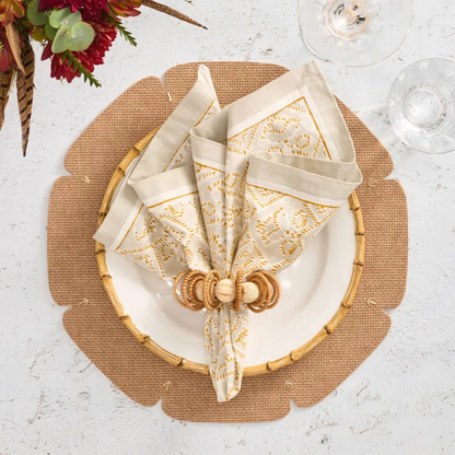 Set of 4 Divot Placemats - Tan