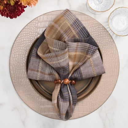 Set of 4 Henley Napkins - Brown/Multi