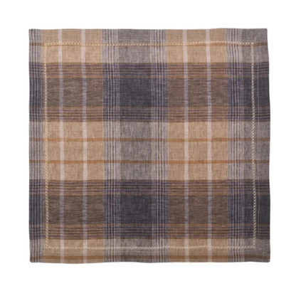 Set of 4 Henley Napkins - Brown/Multi