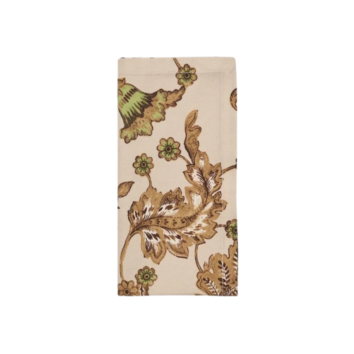 Set of 4 Paisley Vine Napkins - Beige/Multi