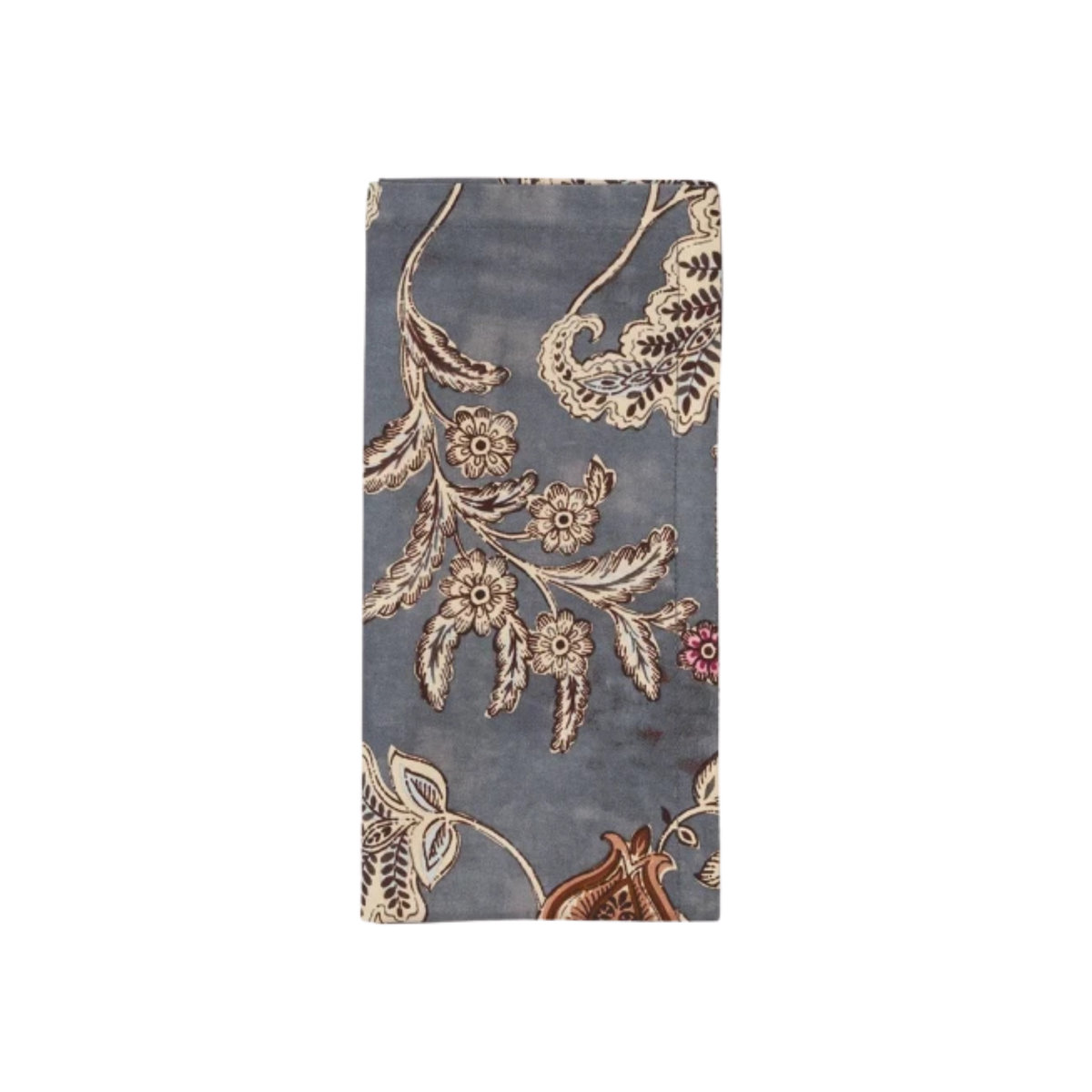 Set of 4 Paisley Vine Napkins - Blue/Grey