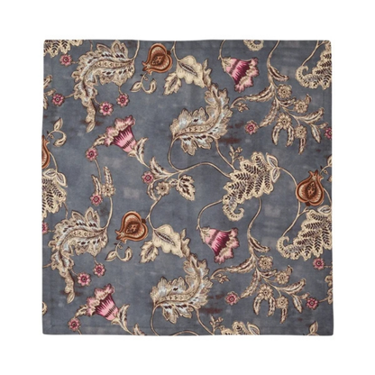 Set of 4 Paisley Vine Napkins - Blue/Grey