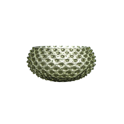 Olive Green Hobnail Bowl