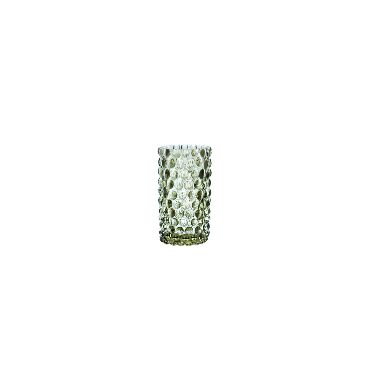 Olive Green Hobnail Bud Vase
