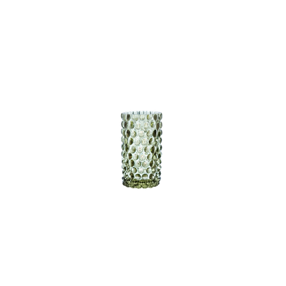 Olive Green Hobnail Bud Vase