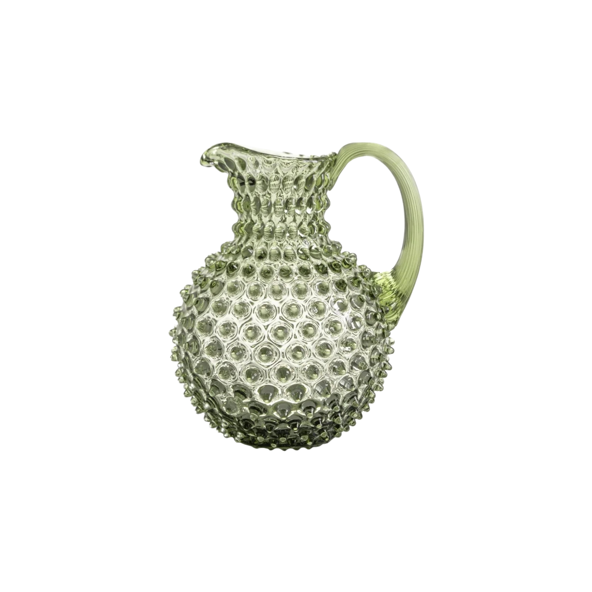 Olive Green Hobnail Jug