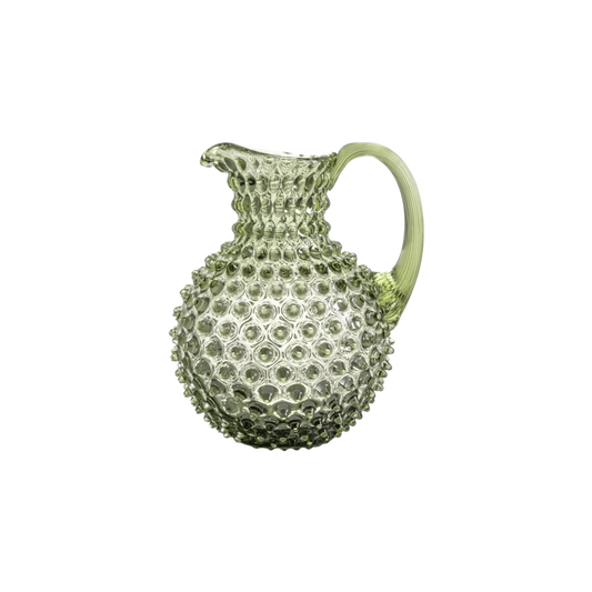 Olive Green Hobnail Jug