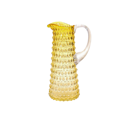 Underlay Amber Hobnail Pitcher