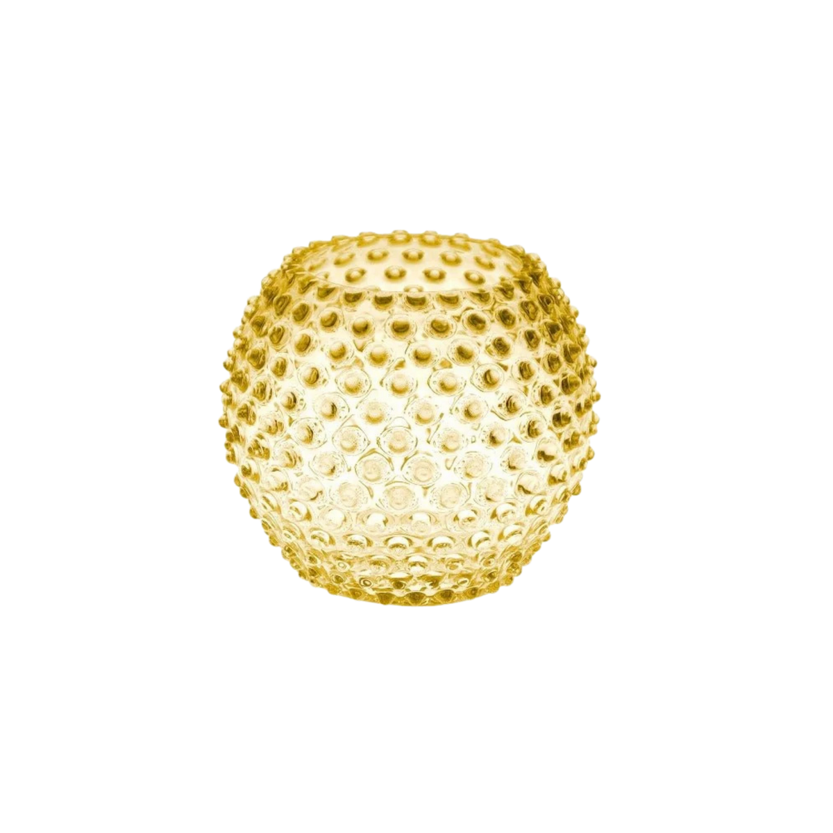 Underlay Amber Hobnail Round Vase
